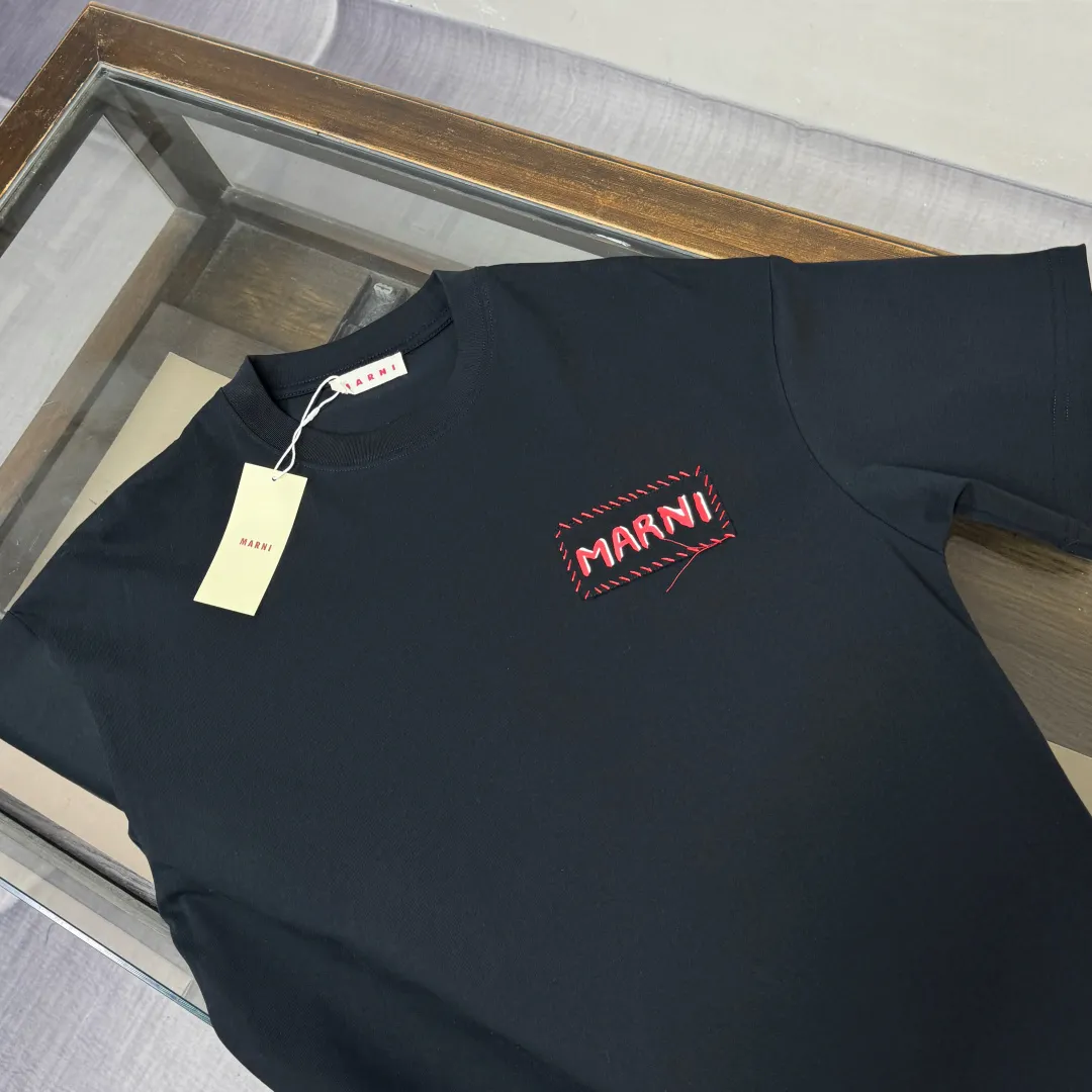 C⭐️MARNI 26 New Arrival T ～ Same Style～ ！ logo ！ ～Premium ， ， ， ， ， ， ， ， ， ！！ ：Black White Gray Size：XS S M L（OS ）